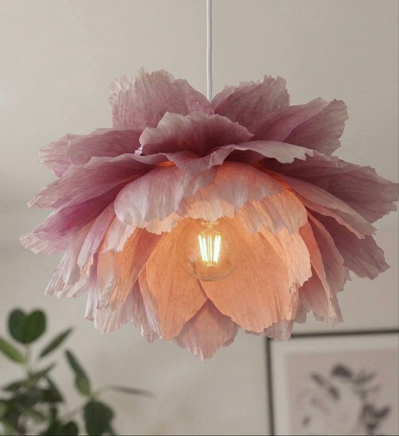 Håndverk — Lotus Rosa Hvit – Taklampe
