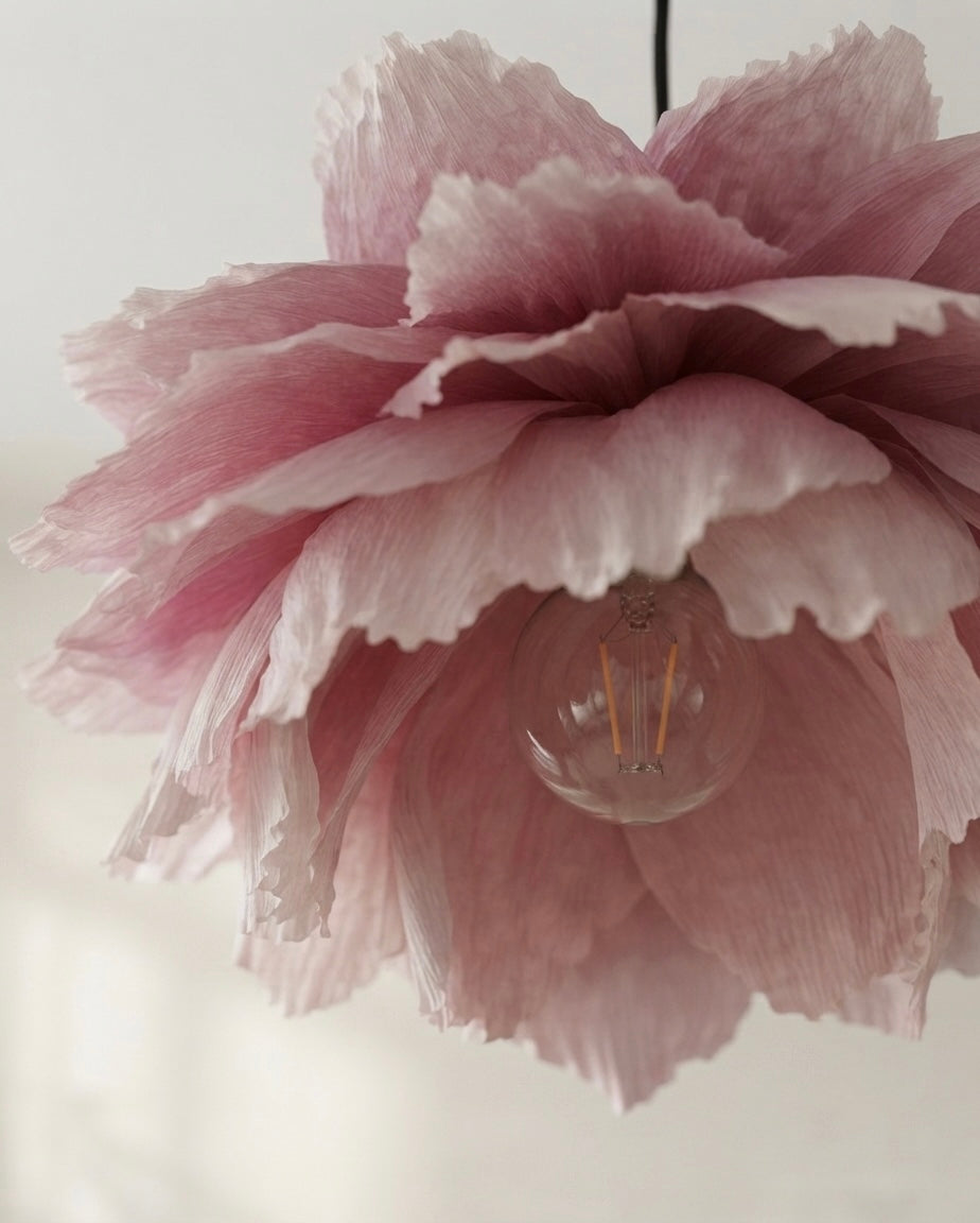 Lotus Rosa Hvit – Taklampe – detaljbilde 3