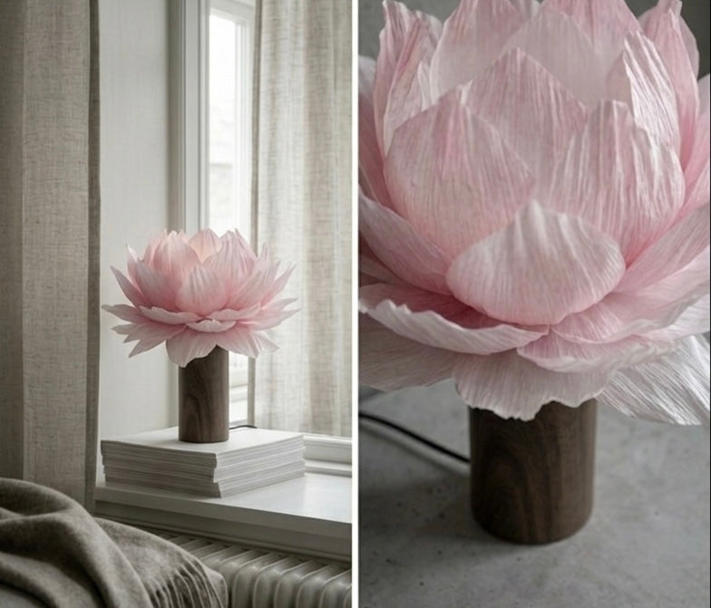 Lotus Rosa Hvit – Bordlampe – detaljbilde 9