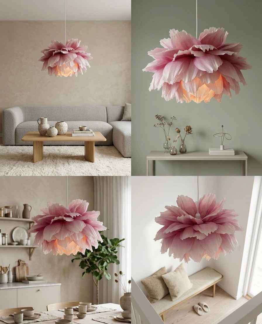 Lotus Rosa Hvit – Taklampe