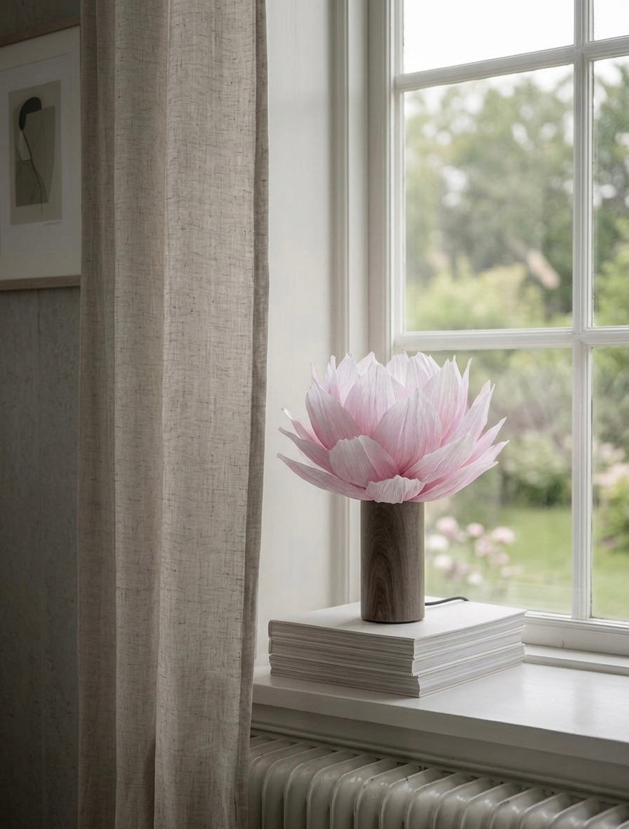 Lotus Rosa Hvit – Bordlampe – detaljbilde 10