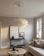 Luna – Håndlaget Papirlampe i Hvit | Japandi design