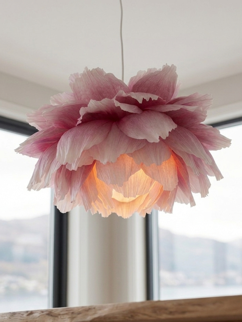 Lotus Rosa Hvit – Taklampe