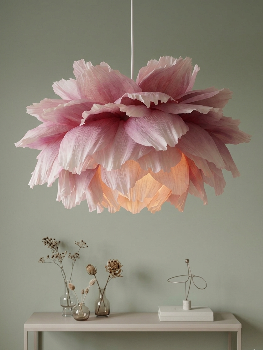 Lotus Rosa Hvit – Taklampe
