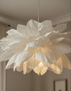 Luna – Håndlaget Papirlampe i Hvit | Japandi design