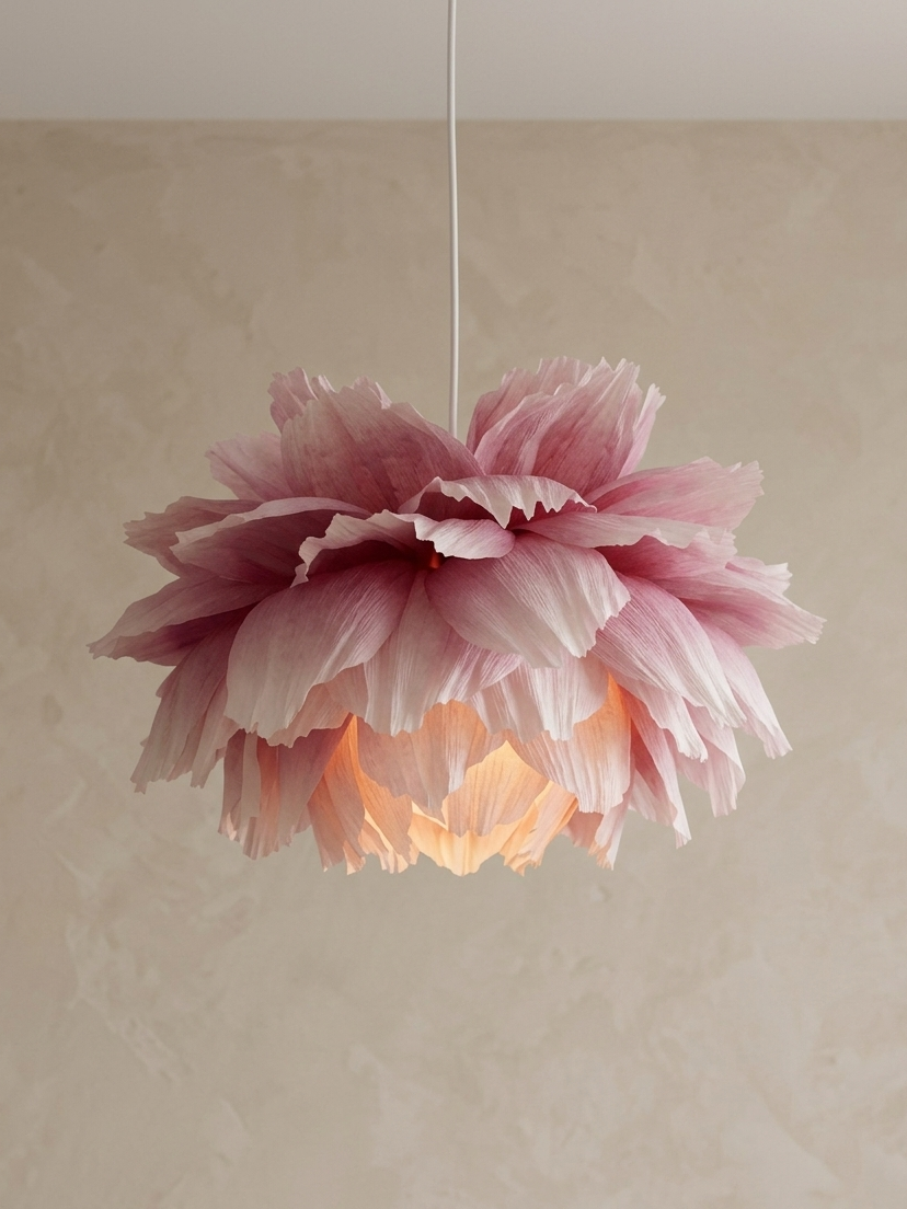 Lotus Rosa Hvit – Taklampe