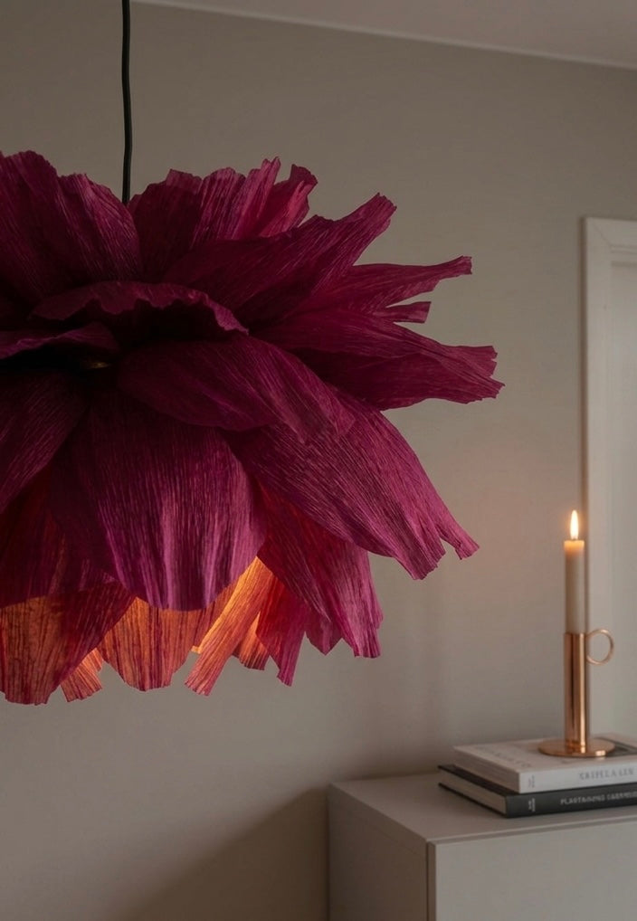 Lotus Burgundy – Taklampe