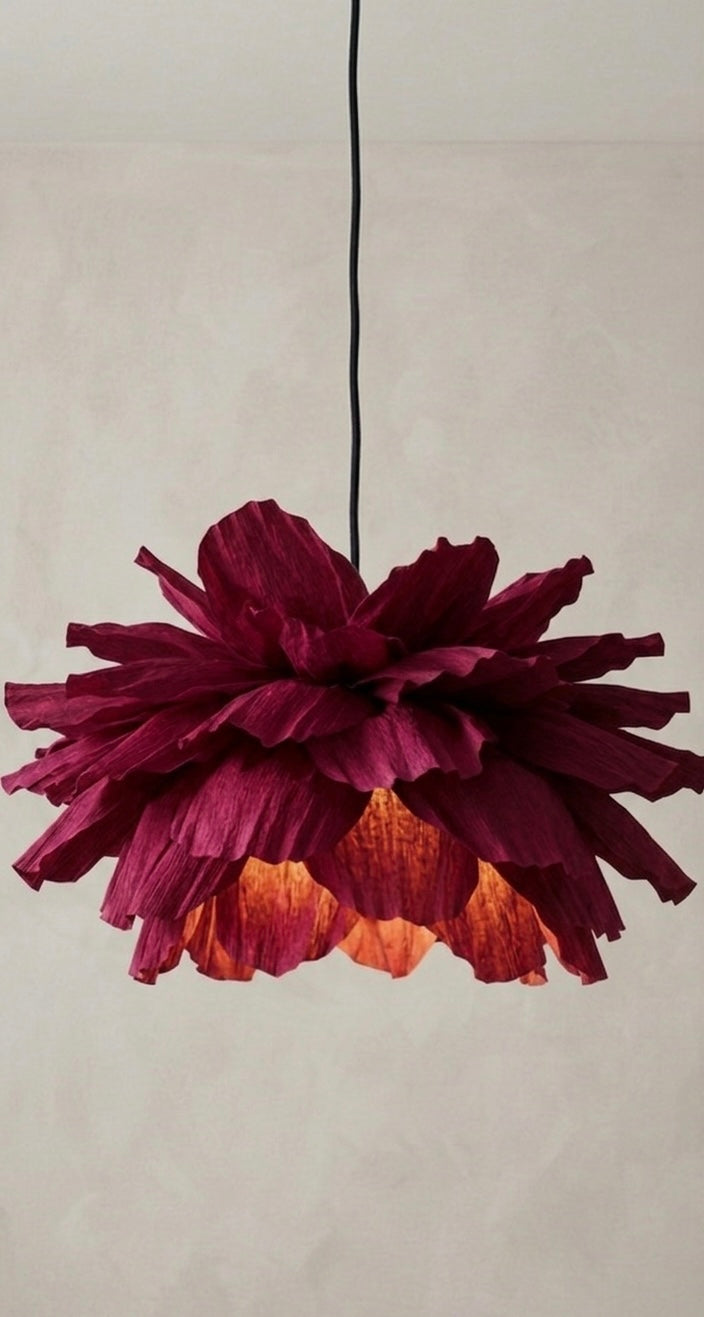 Lotus Burgundy – Taklampe
