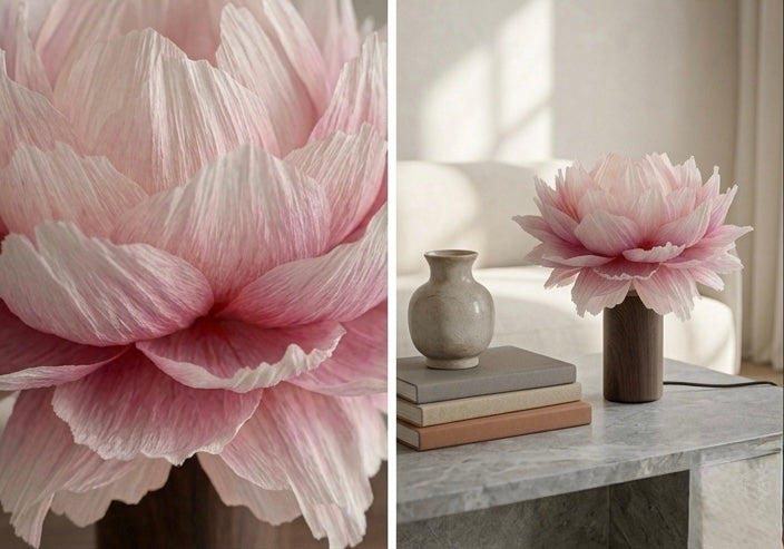 Lotus Rosa Hvit – Bordlampe – detaljbilde 8
