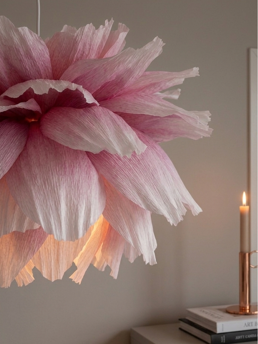 Lotus Rosa Hvit – Taklampe