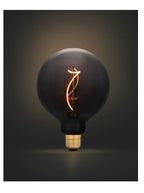 Røykfarget dekorpære: En dimbar LED G125 E27 (Smokey/svart)