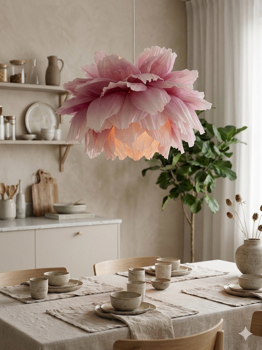 Lotus Rosa Hvit – Taklampe
