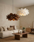 Luna – Håndlaget Papirlampe i Hvit | Japandi design